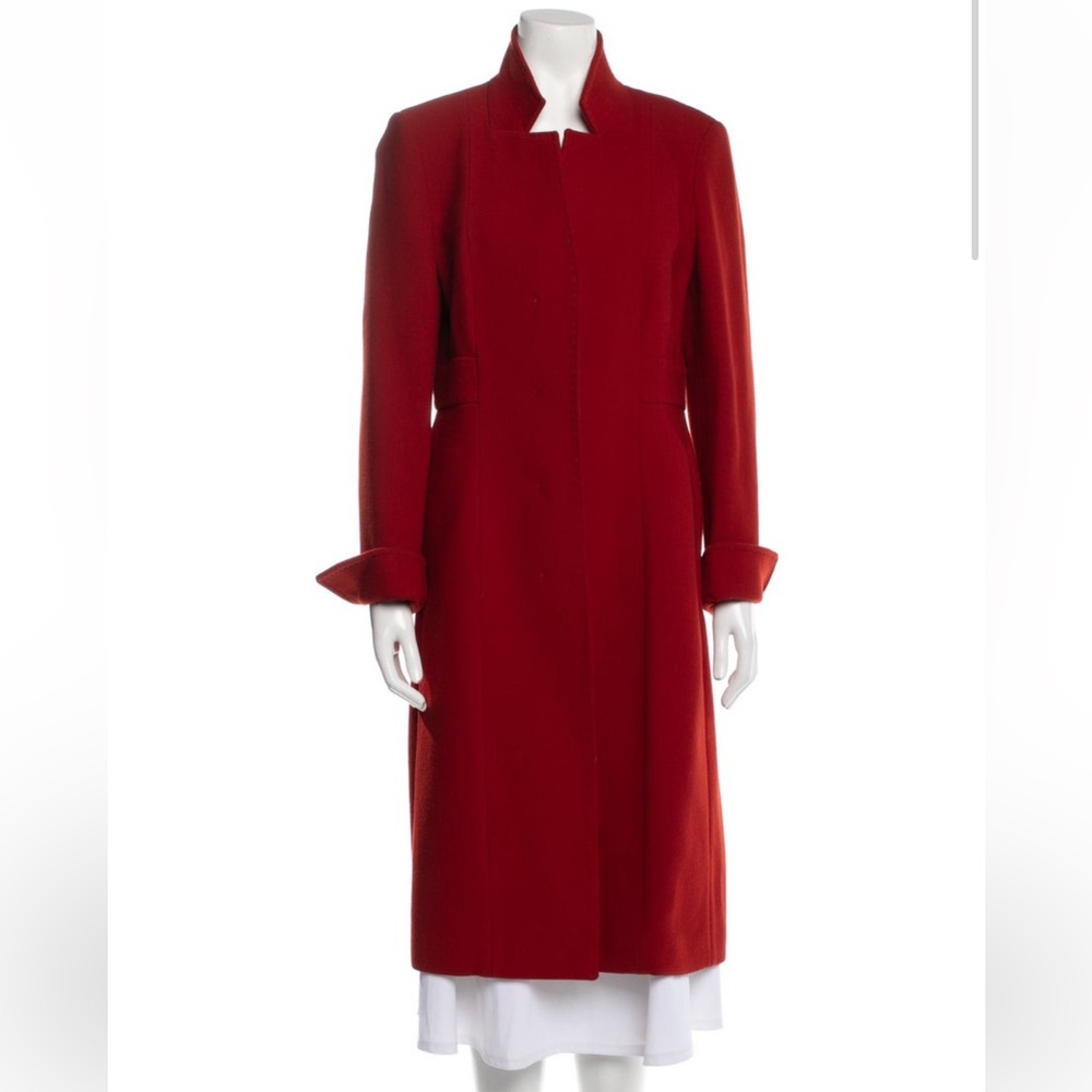 MaxMara Elegant Red Long Sleeve Coat